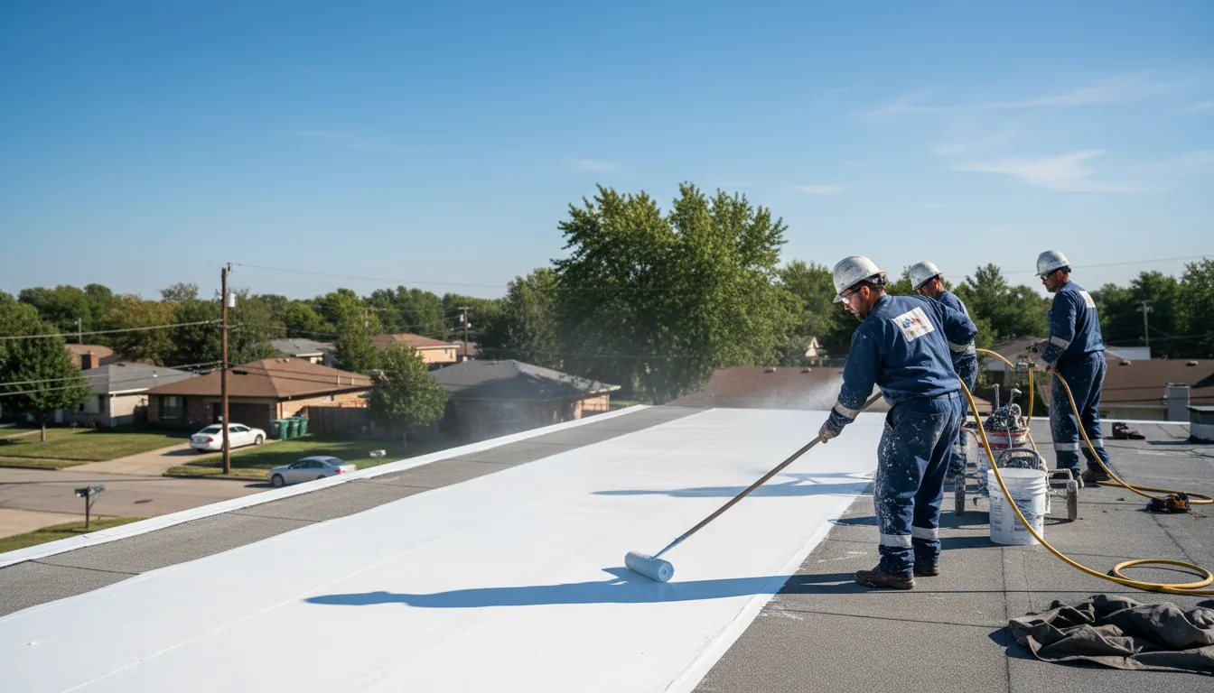 Commercial roof coating in Rapids City, IL near me